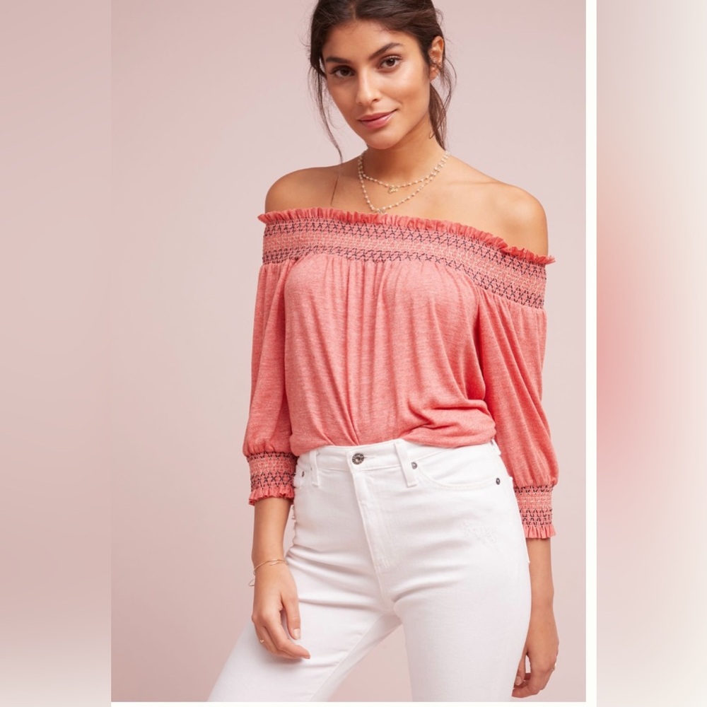 Anthropologie off the shoulder top